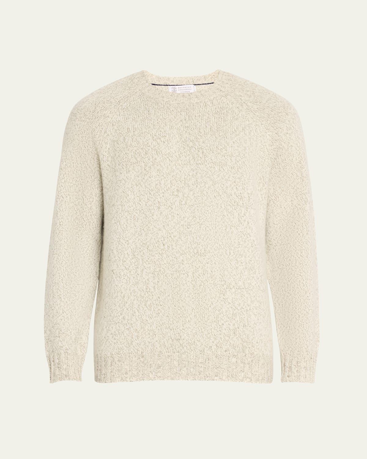 Mens Mouline Cashmere Crewneck Sweater Product Image