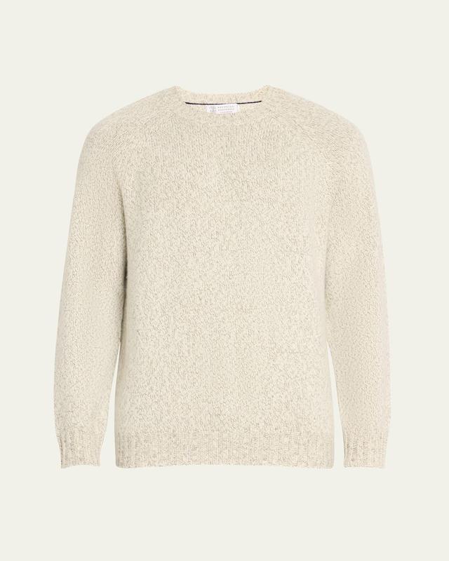 Mens Mouline Cashmere Crewneck Sweater Product Image