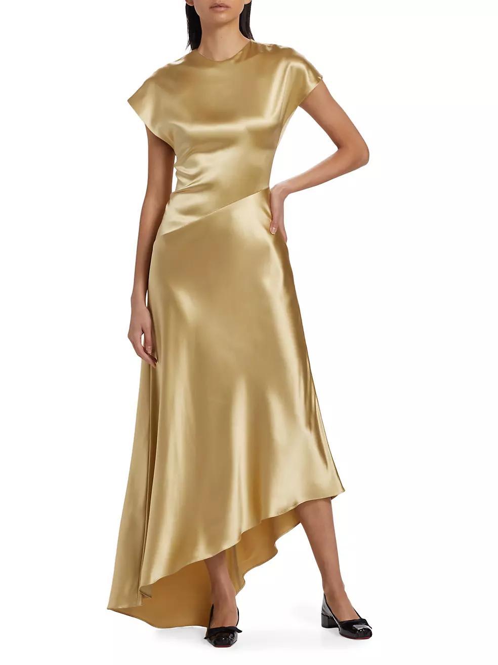 Abney Silk Asymmetric Dress Product Image