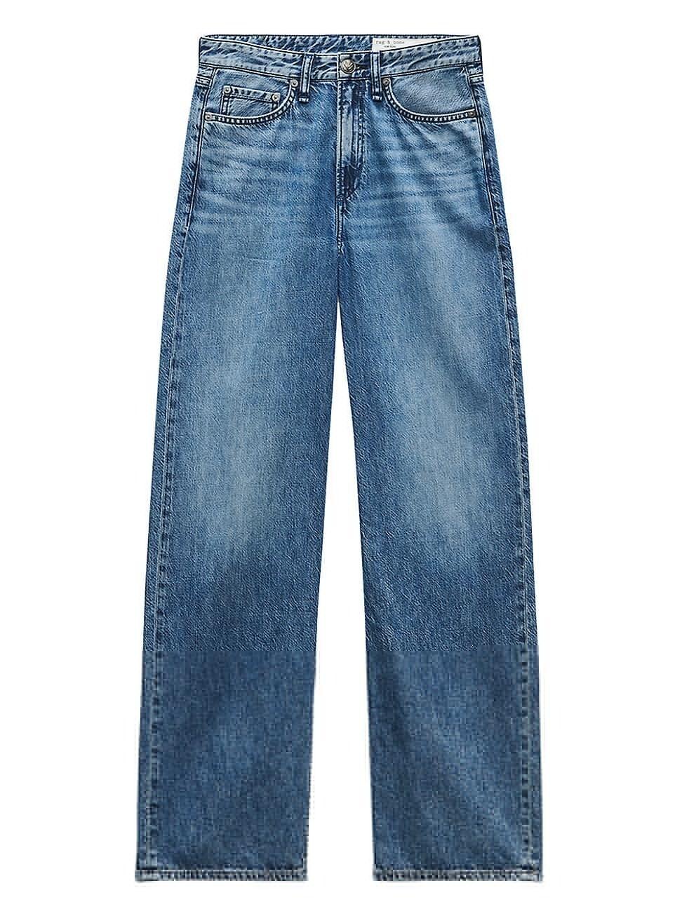 Womens Logan High-Rise Wide-Leg Jeans Product Image