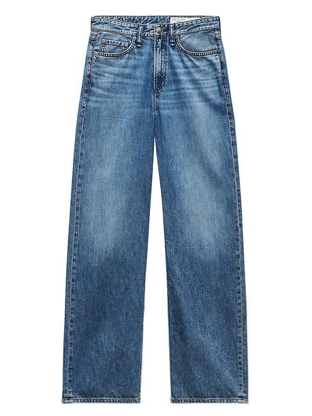 Womens Logan High-Rise Wide-Leg Jeans Product Image