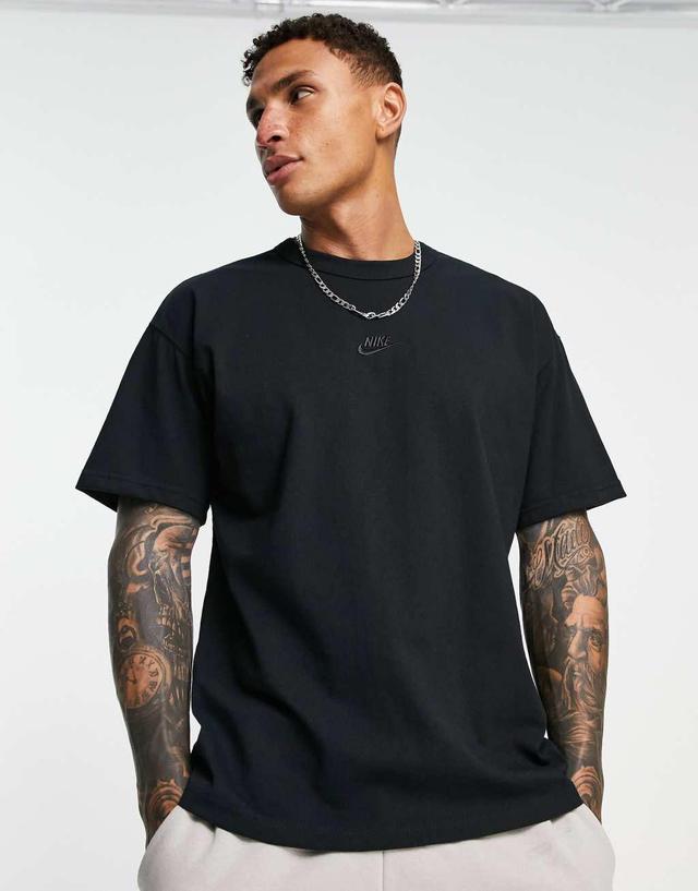 Nike Mens Nike NSW Premium Essentials SUST T-Shirt - Mens Black/Black Product Image