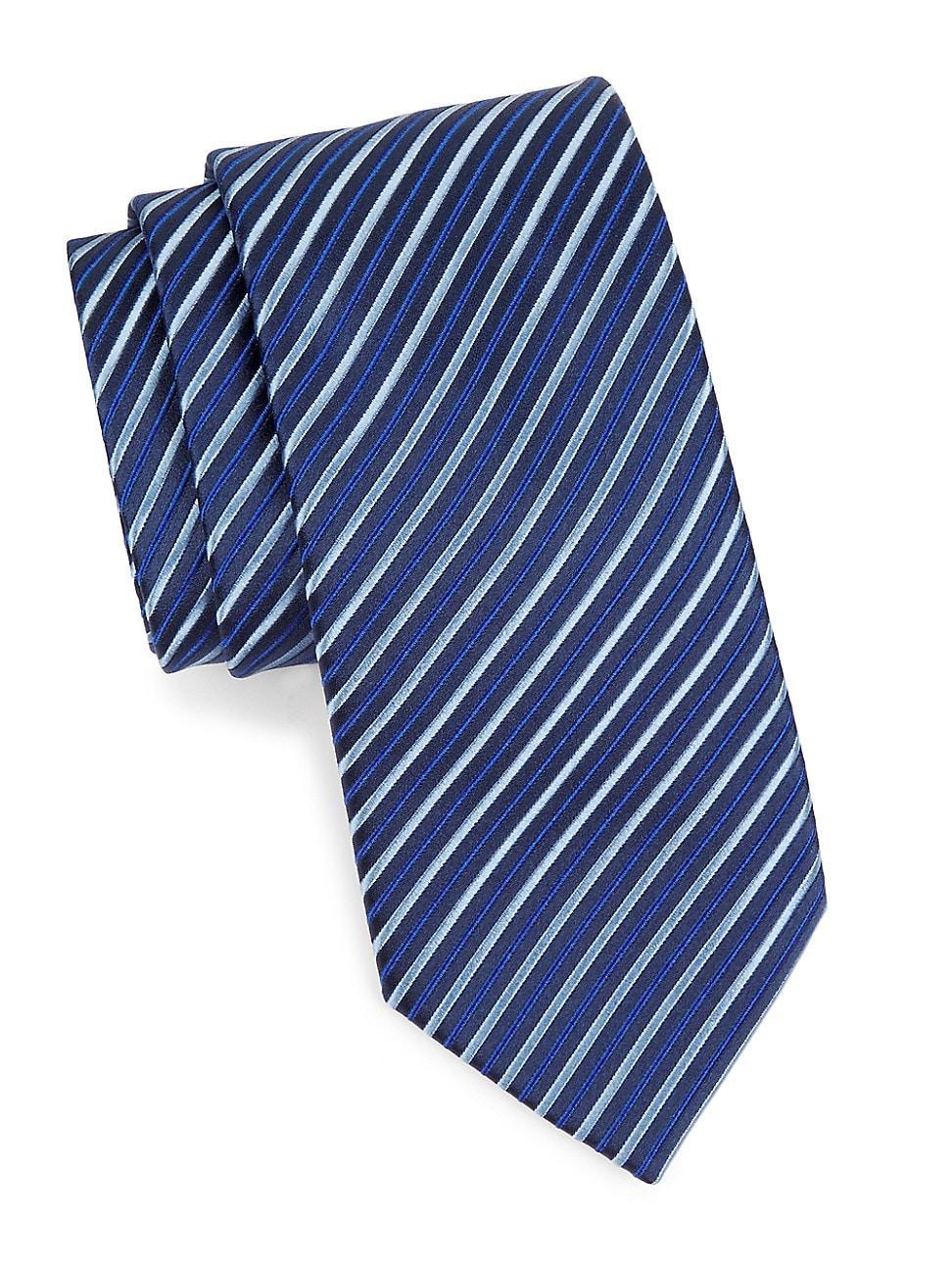 Mens Striped Silk Tie Product Image