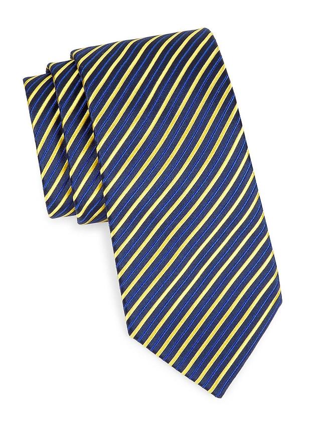 Mens Striped Silk Tie Product Image