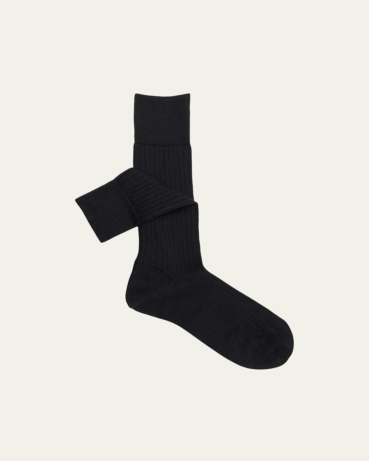 Mens Cashmere-Silk Crew Socks Product Image