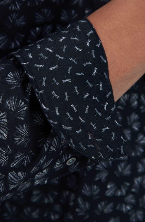 BUGATCHI Jimmy Ooohcotton® Abstract Print Button-up Shirt In Black Product Image