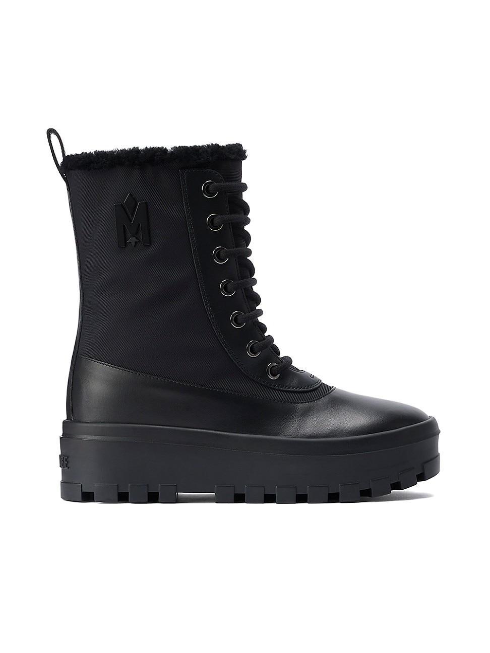 Womens Hero Shearling-Lined Lug-Sole Boots product image