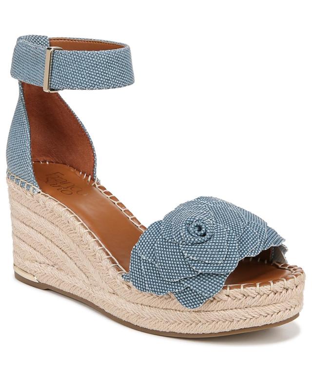 Franco Sarto Clemens6 Flower Ankle Strap Platform Wedge Espadrille Sandals Product Image