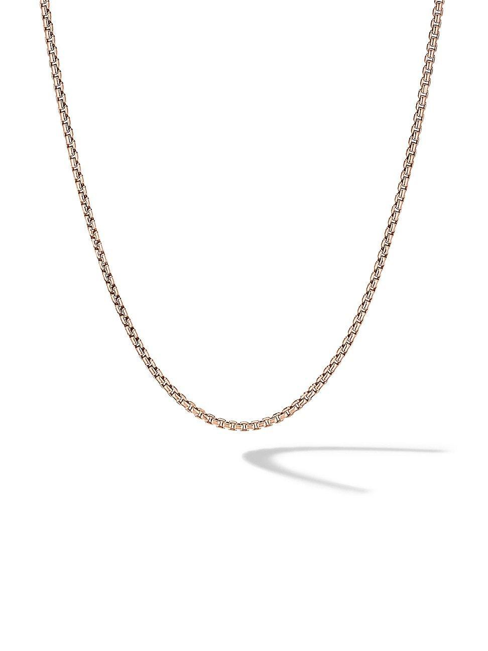 Womens Box Chain Necklace in 18K Rose Gold, 2.7MM Product Image