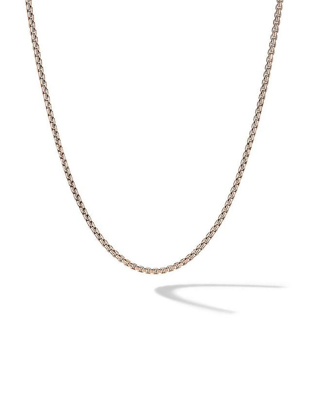 Womens Box Chain Necklace in 18K Rose Gold, 2.7MM Product Image