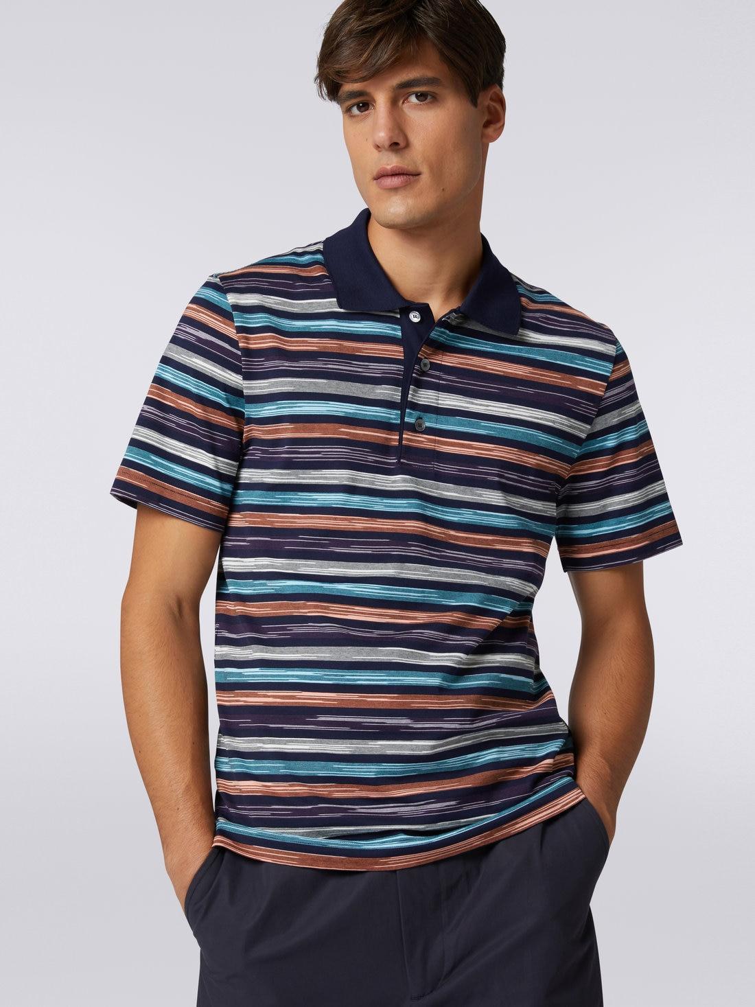 Slub cotton jersey polo shirt Multicoloured | Missoni product image