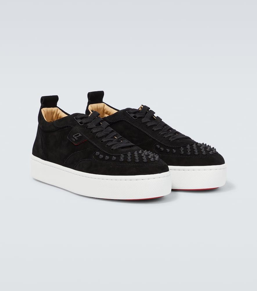 CHRISTIAN LOUBOUTIN Black Happyrui Spikes Sneakers Product Image