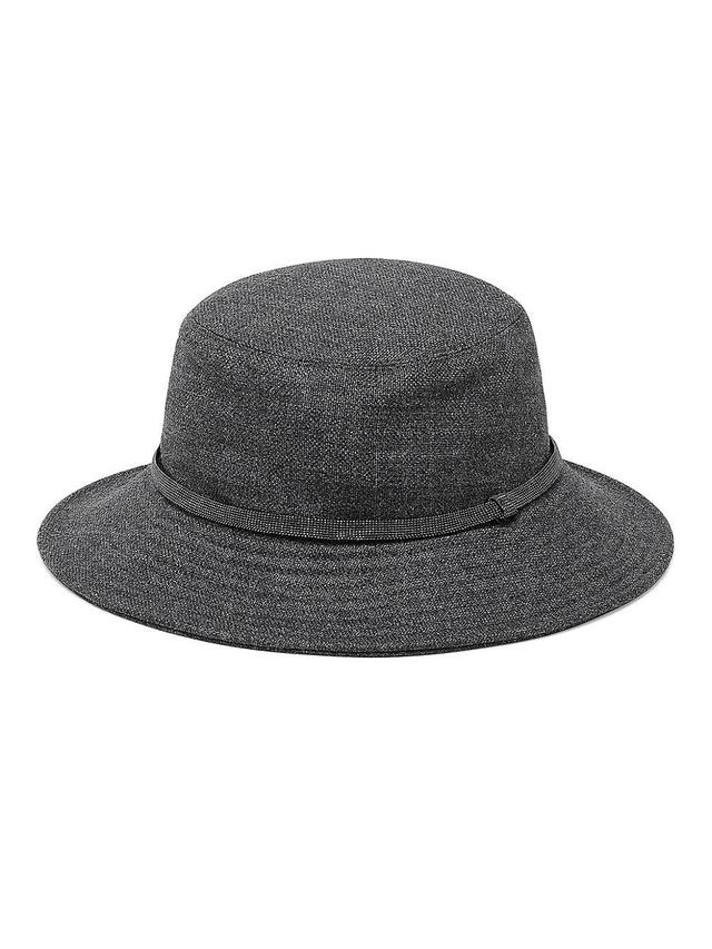 Womens Virgin Wool Bucket Hat with Shiny Band Product Image