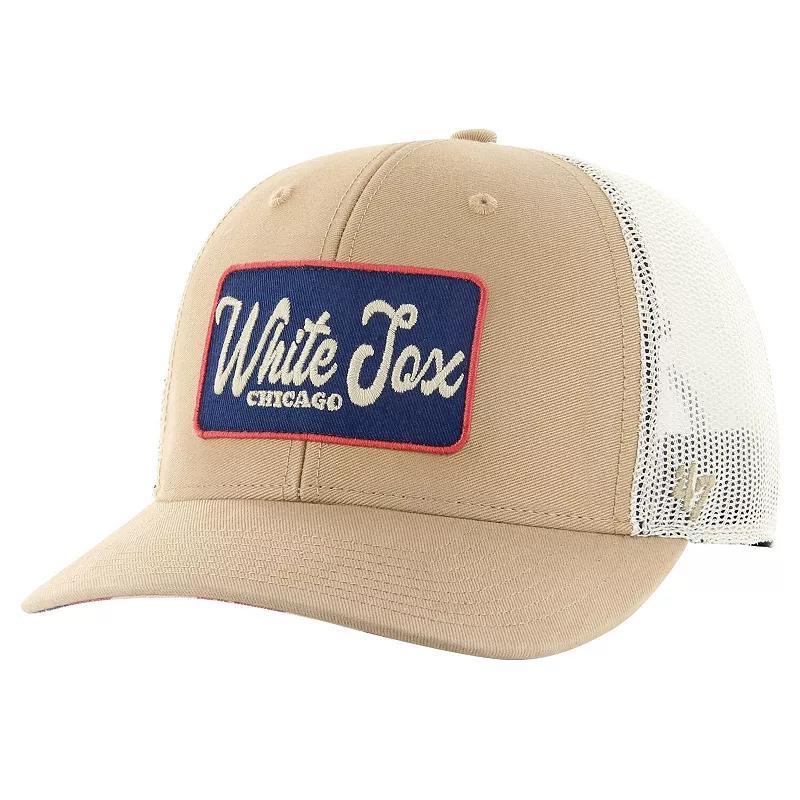 Mens 47 Khaki Chicago White Sox Glory Daze Trucker Adjustable Hat Product Image