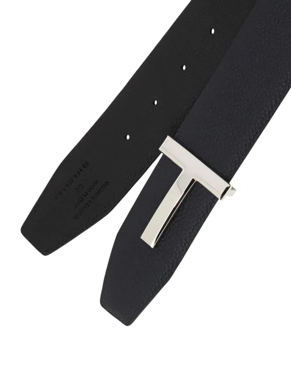 TOM FORD T Icon Reversible Belt In Blue Product Image