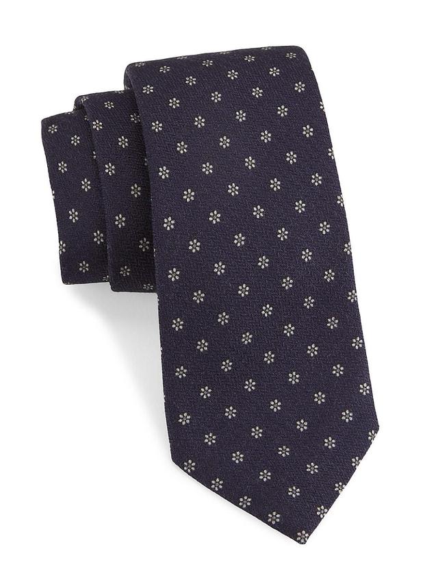 Mens Floral Wool-Silk Tie Product Image