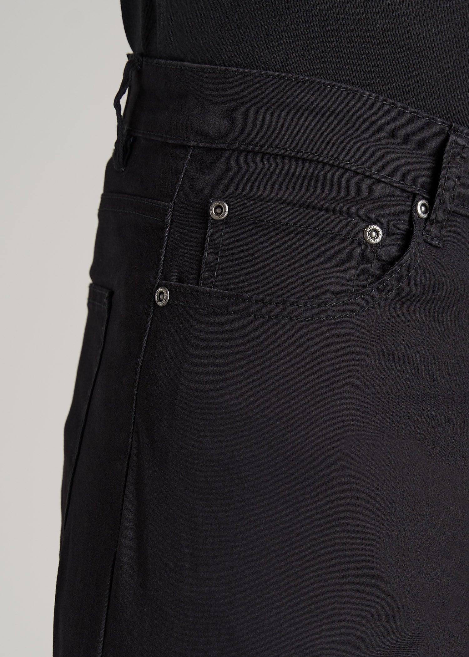 Carman TAPERED Fit Five Pocket Pants for Tall Men in Black Product Image