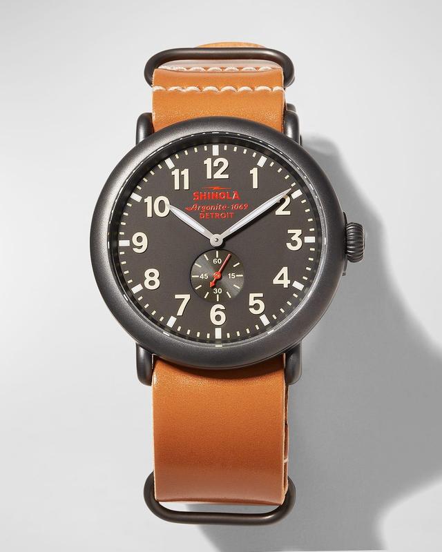 Shinola Runwell Leather Strap Watch, 47mm Product Image