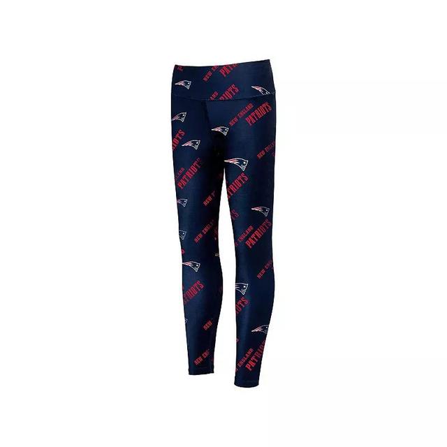 Womens Concepts Sport New England Patriots Breakthrough Allover Print Leggings Blue Product Image