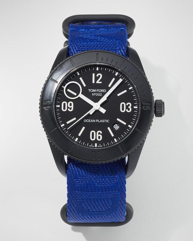 Mens TOM FORD N.002 Watch, Ocean Plastic Sport with Ocean Plastic Logo Strap Product Image