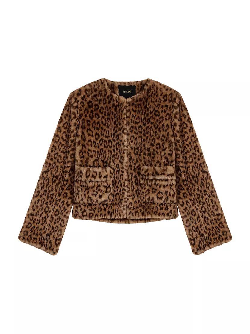 Cropped Faux Fur Jacket Product Image