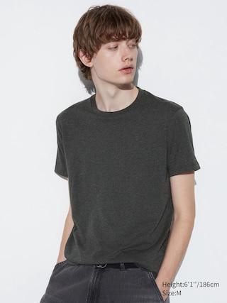 Mens Dry Color Crew Neck T-Shirt Dark Gray 2XS UNIQLO US Product Image