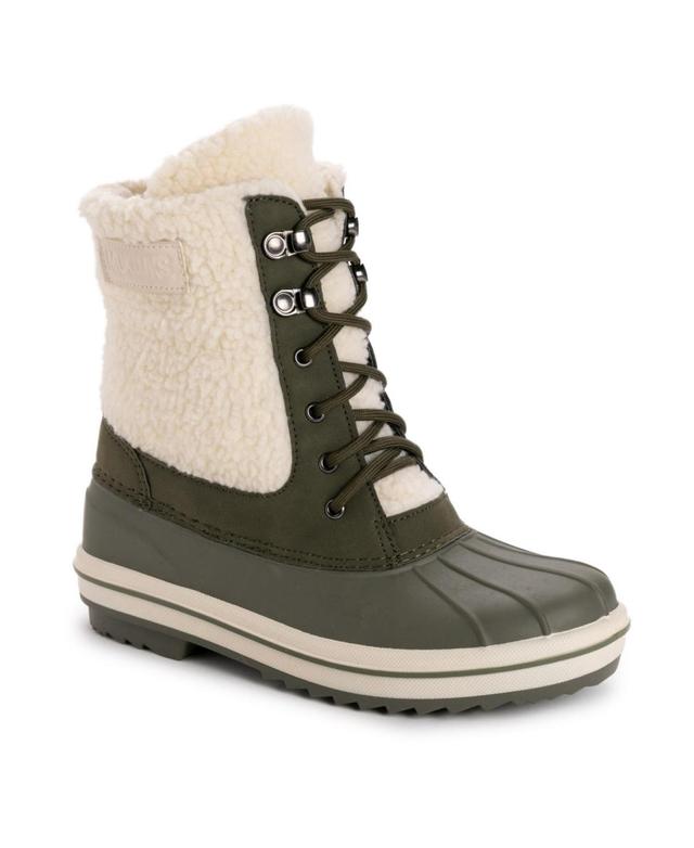 Womens MUK LUKS Kinsley Kendall Boots Green Product Image