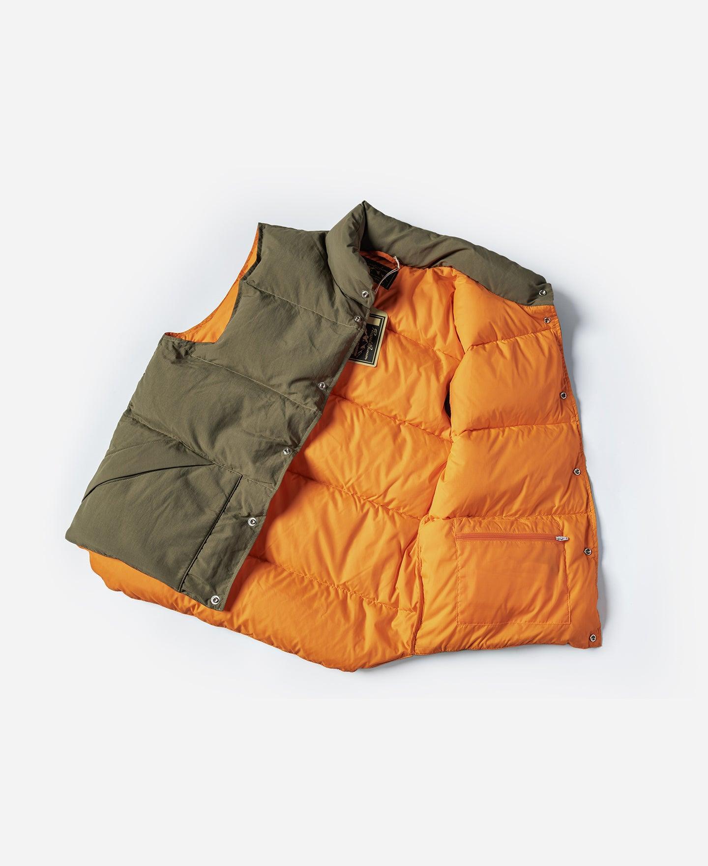 1980's Rip-Stop Nylon Trail Down Vest - Olive Product Image