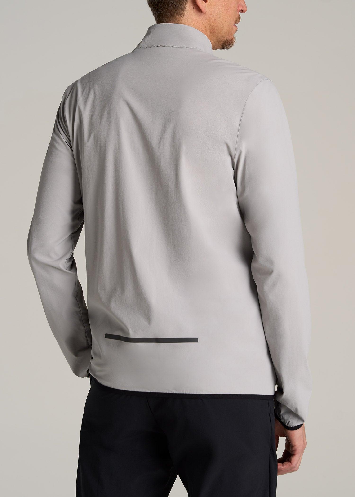 Tall Men's Softshell Jacket for Outdoor Training in Light Grey Male Product Image