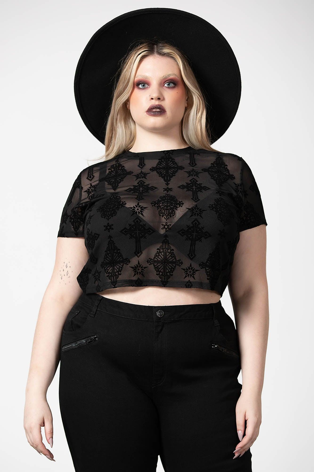 Petra Mesh Crop Top Female Product Image