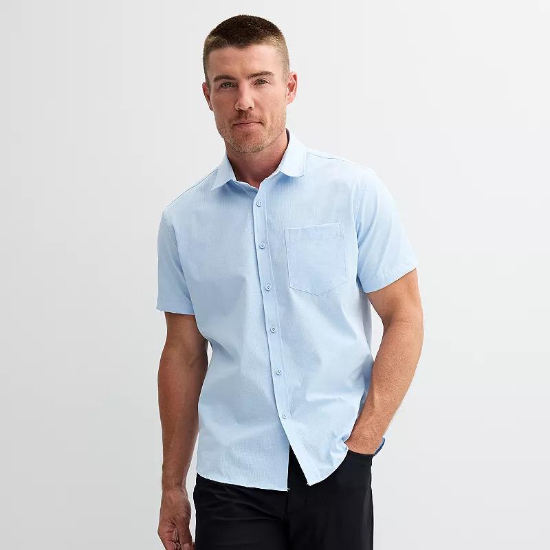 Mens FLX Slim Performance Untucked-Fit Button Down Shirt Red Tasting Product Image