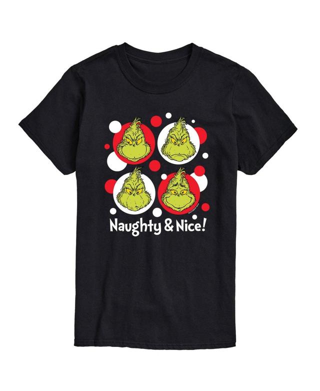 Big & Tall Grinch Naughty And Nice Tee, Mens Product Image