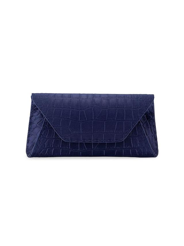 Womens Eloise Clutch Stamped Satin Small with Silver Hardware Product Image