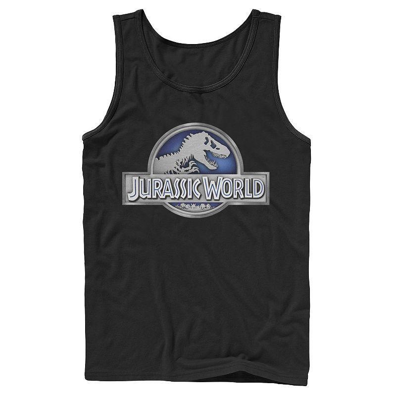 Mens Jurassic World Classic Metal Coin Logo Graphic Tank Top Product Image