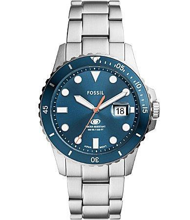 Fossil Blue GMT Silicone Strap Watch, 42mm Product Image