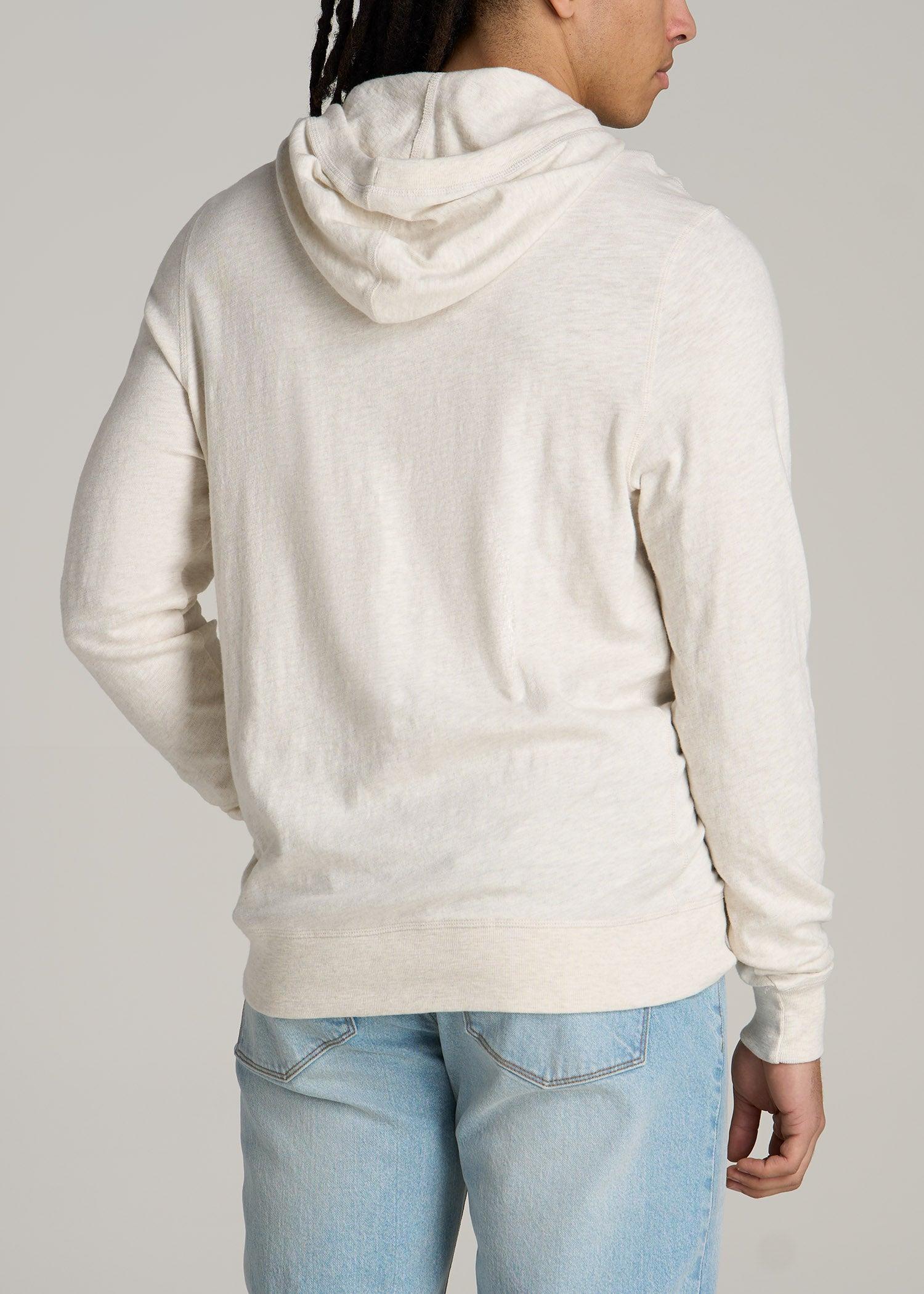 Sunwashed Slub Pullover Men's Tall Hoodie in Heathered Grey Male Product Image