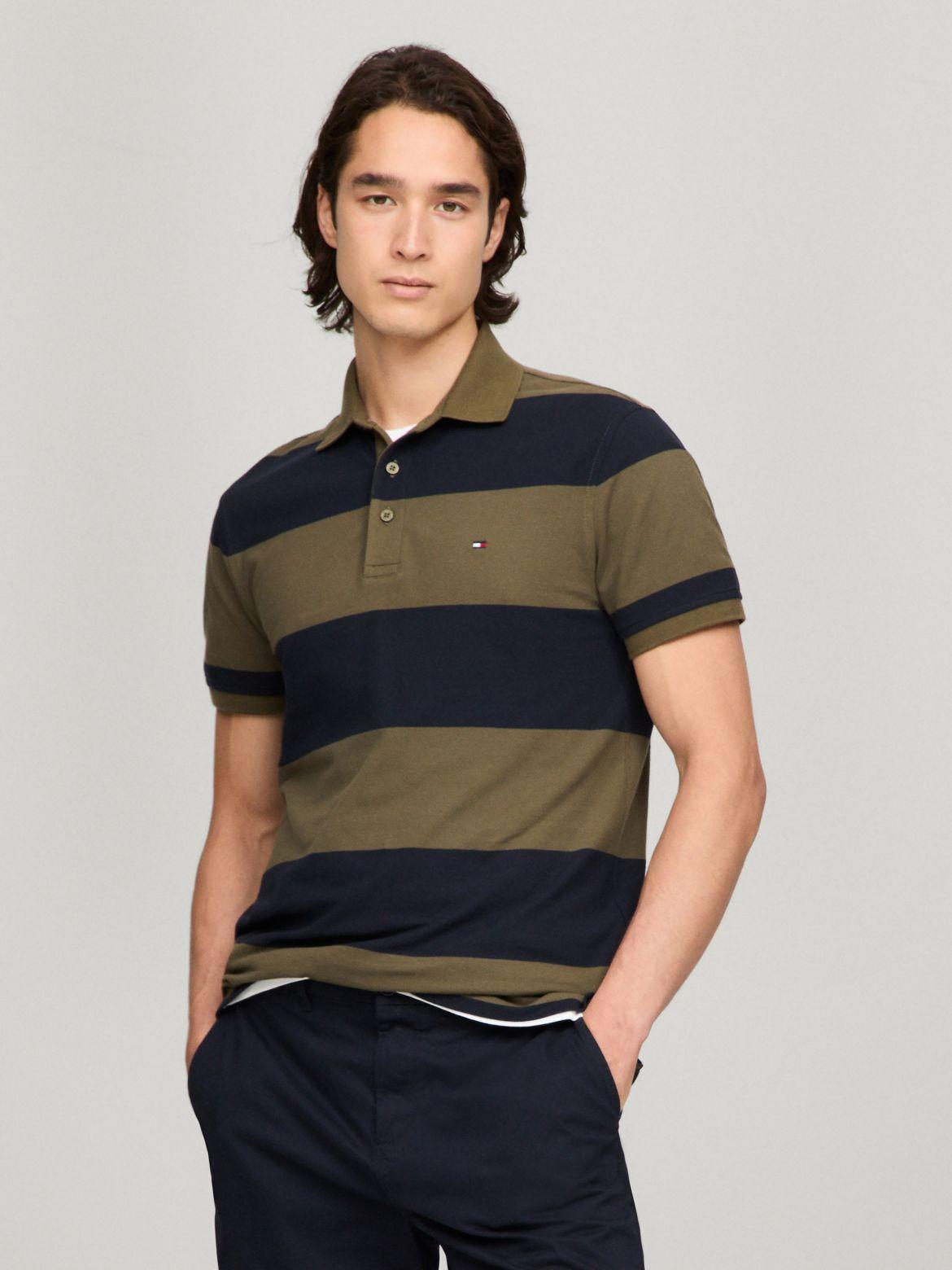 Tommy Hilfiger Men's Rugby Stripe Slim Fit Polo Product Image