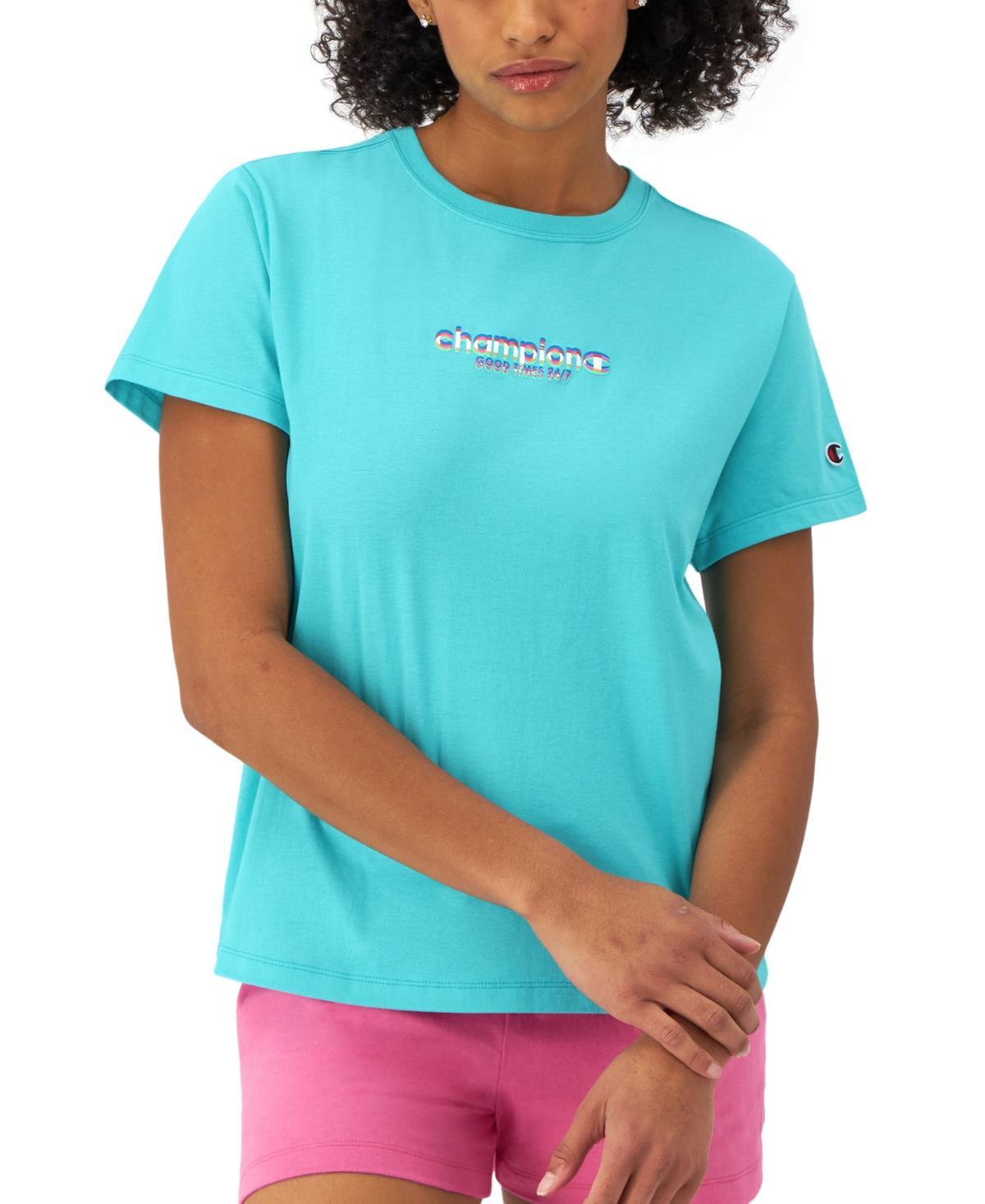 Womens Champion The Classic Tee Blue Excursion Product Image