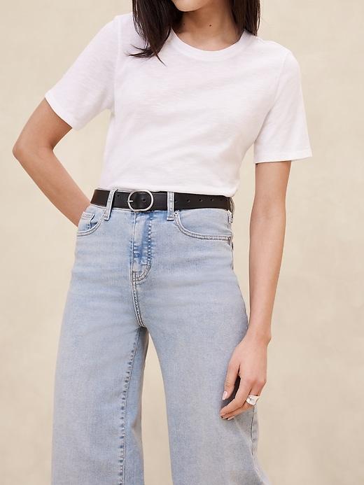 High-Rise Wide-Leg Raw Hem Jean product image