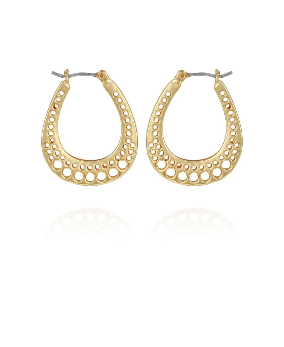 T Tahari Womens Basket Weave Hoop Earring Product Image