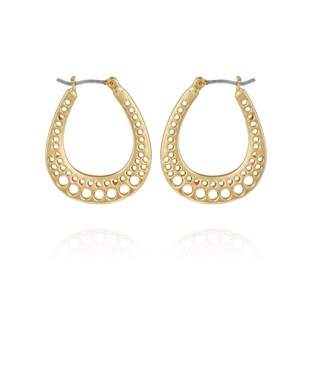 T Tahari Womens Basket Weave Hoop Earring Product Image