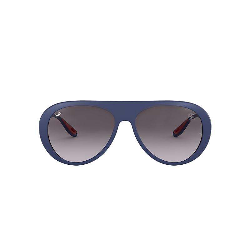 Ray-Ban Mens Sunglasses, RB4310M Scuderia Ferrari Collection 58 - MATTE DARK BLUE Product Image