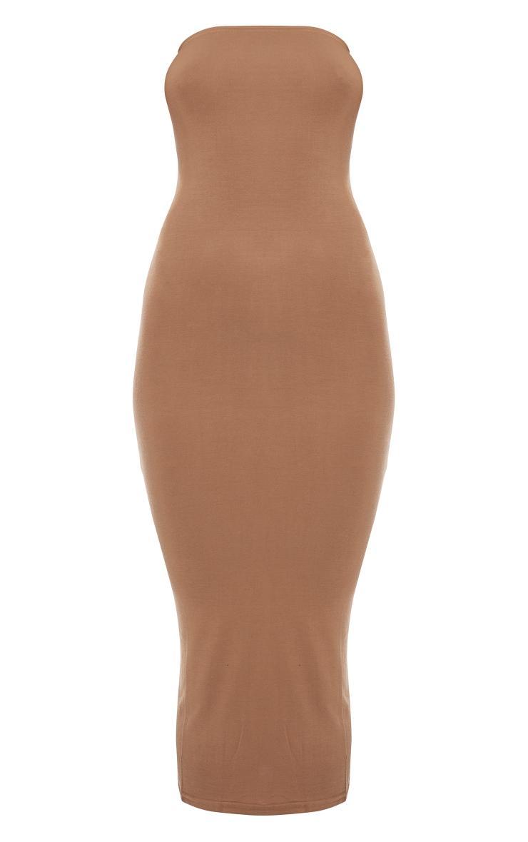 Camel  Basic Bandeau Midaxi Dress Product Image