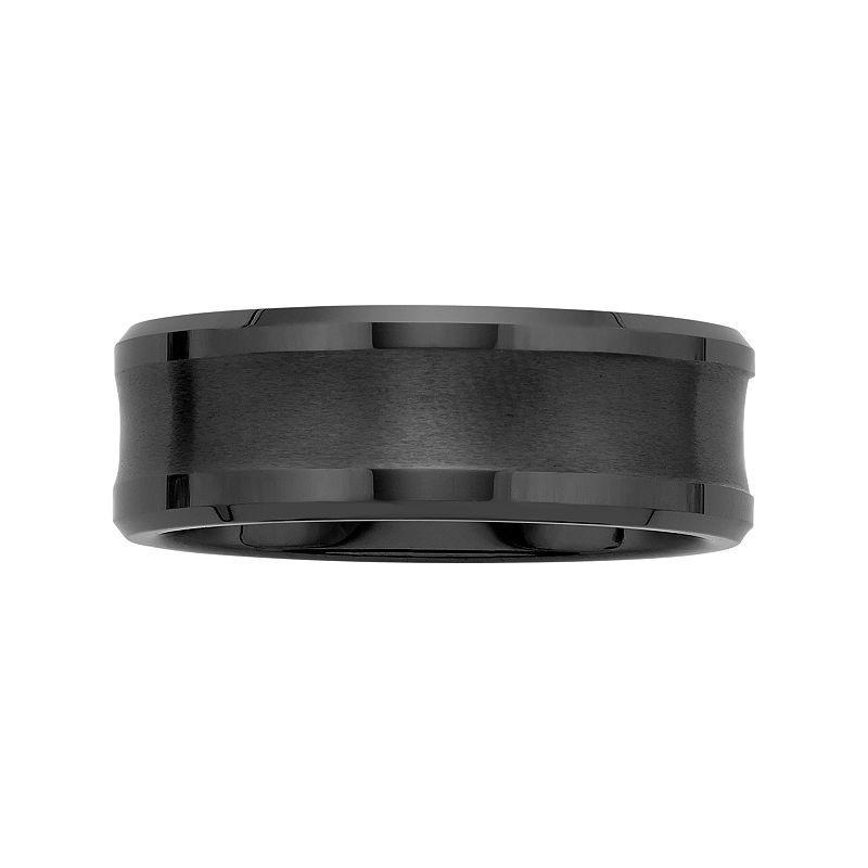 Boston Bay Diamonds Mens Black Ceramic Concave Wedding Band Product Image