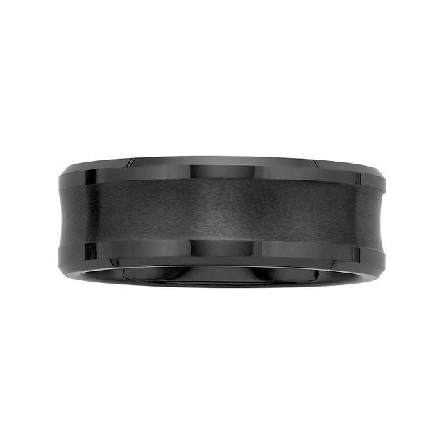 Boston Bay Diamonds Mens Black Ceramic Concave Wedding Band Product Image