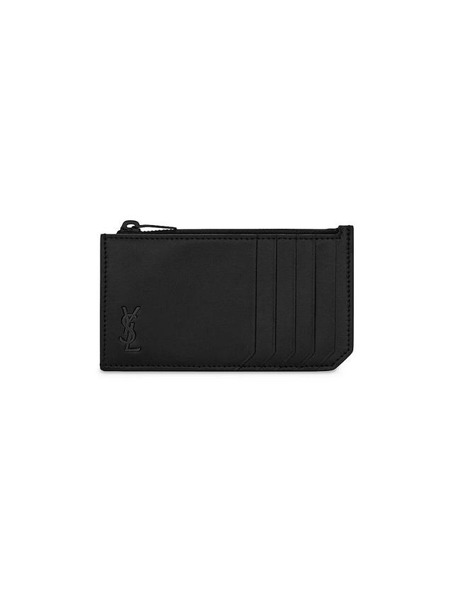 Mens Tiny Cassandre Fragments Zip Card Case In Matte Leather Product Image