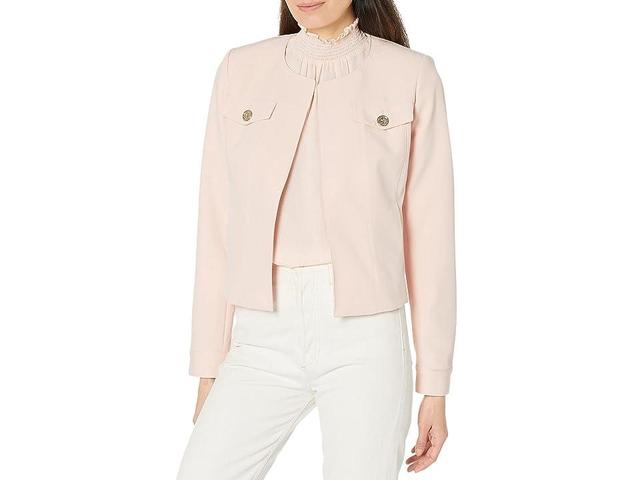 Tommy Hilfiger Solid Open Jacket (Powder) Women's Clothing Product Image