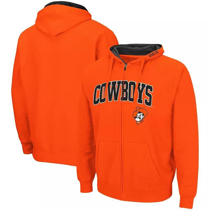 Mens Colosseum Oklahoma State Cowboys Arch & Logo 3.0 Full-Zip Hoodie Product Image