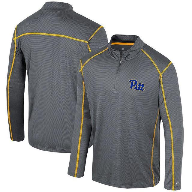 Mens Colosseum Charcoal Pitt Panthers Cameron Quarter-Zip Windshirt Product Image