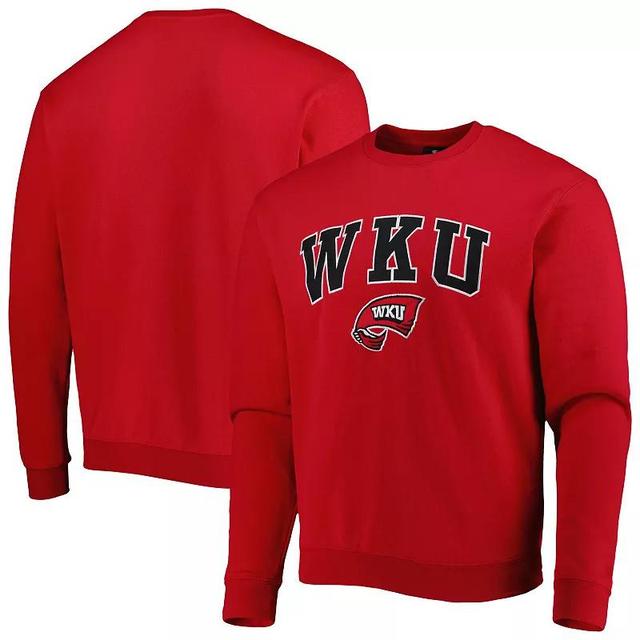 Mens Colosseum Red Western Kentucky Hilltoppers Arch Over Logo Pullover Sweatshirt Product Image